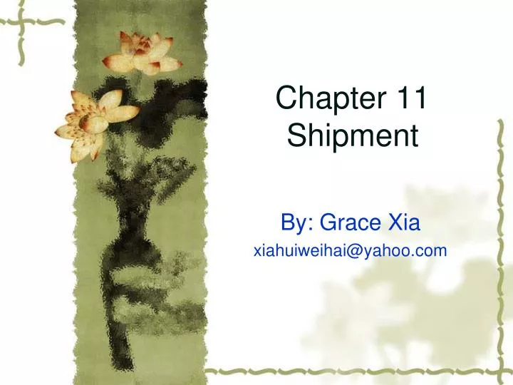 chapter 11 shipment