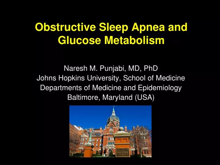 obstructive sleep apnea and glucose metabolism