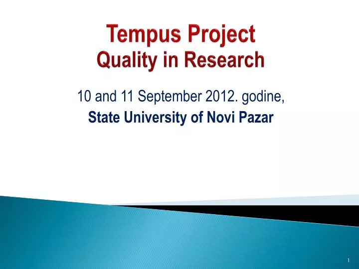 tempus project quality in research