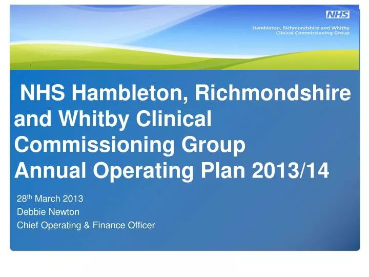 nhs hambleton richmondshire and whitby clinical commissioning group annual operating plan 2013 14