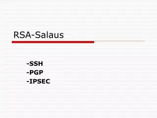 rsa salaus