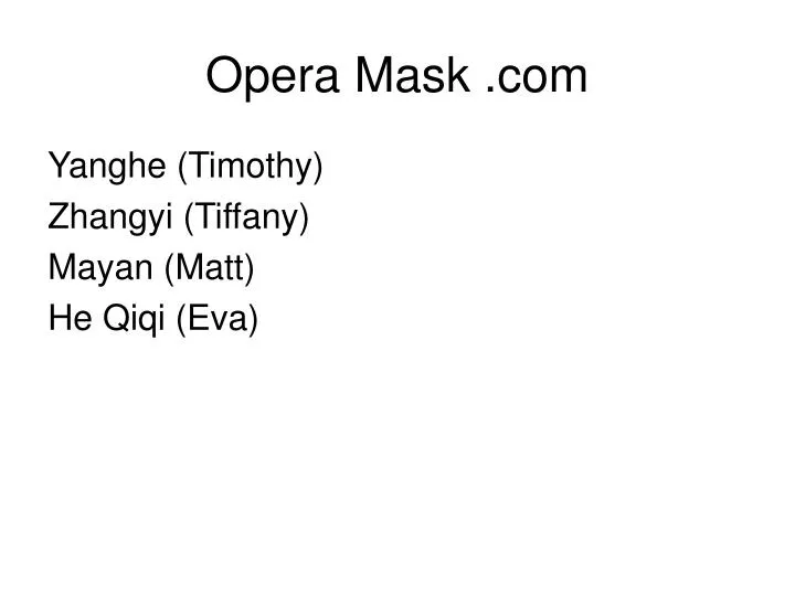 opera mask com