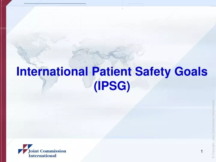 international patient safety goals ipsg