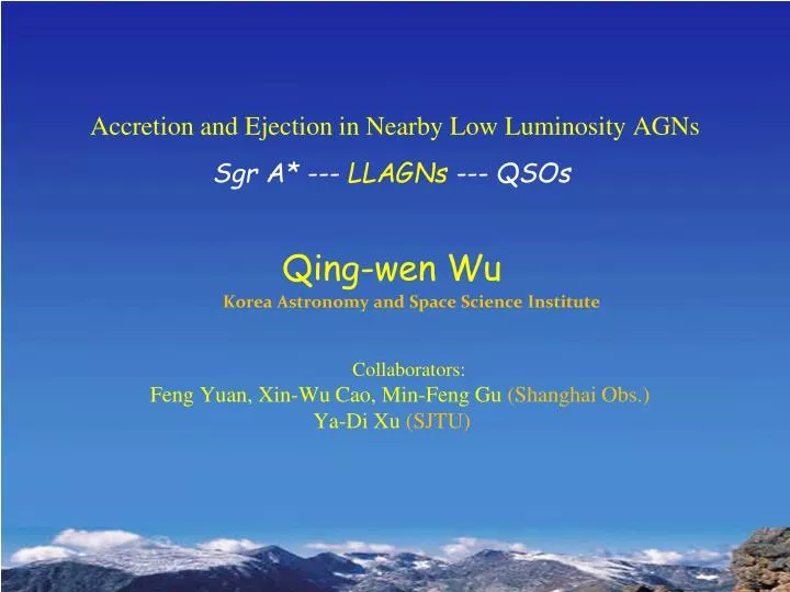 accretion and ejection in nearby low luminosity agns