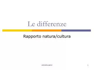 le differenze