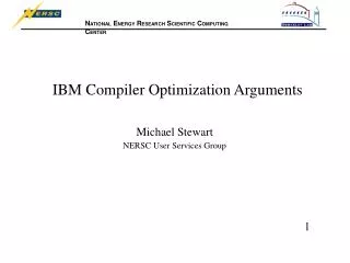 IBM Compiler Optimization Arguments