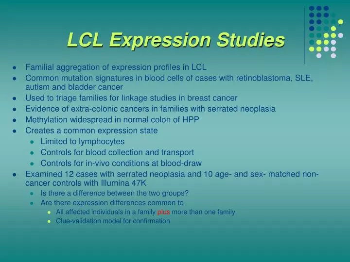 lcl expression studies