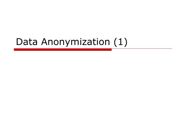 data anonymization 1