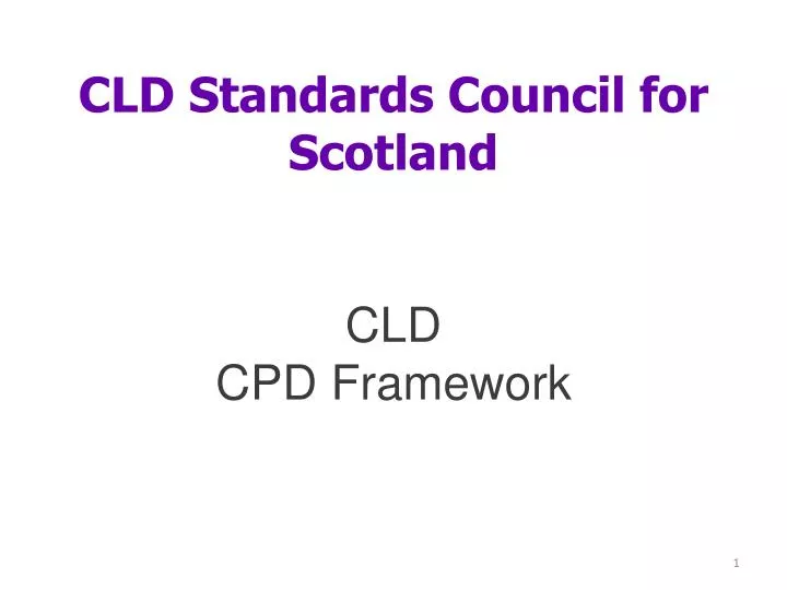 cld standards council for scotland cld cpd framework