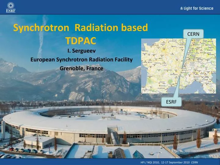 synchrotron radiation based tdpac