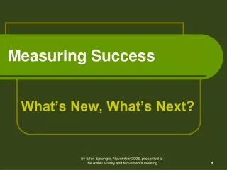 measuring success