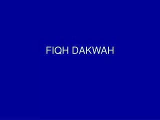 fiqh dakwah