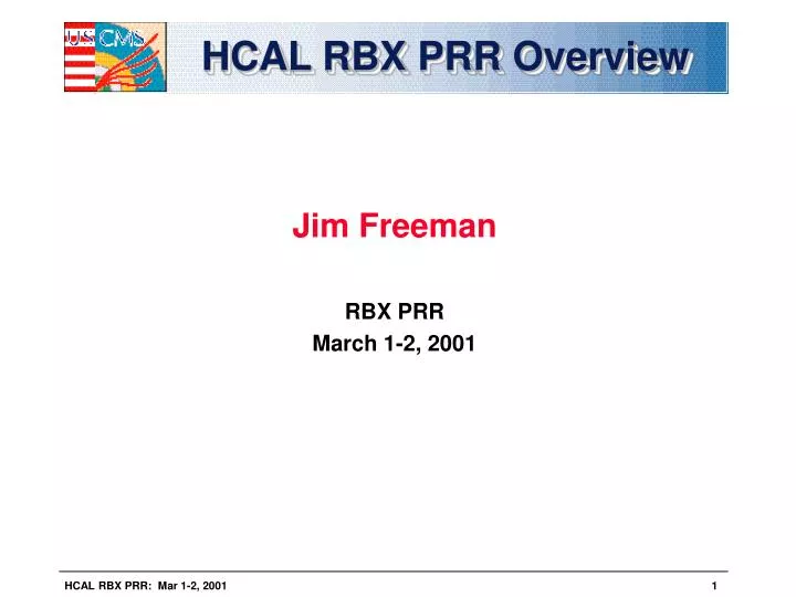 hcal rbx prr overview