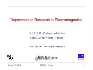 Department of Research in Electromagnetics