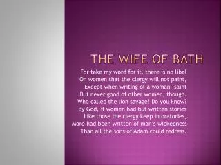 The Wife of Bath