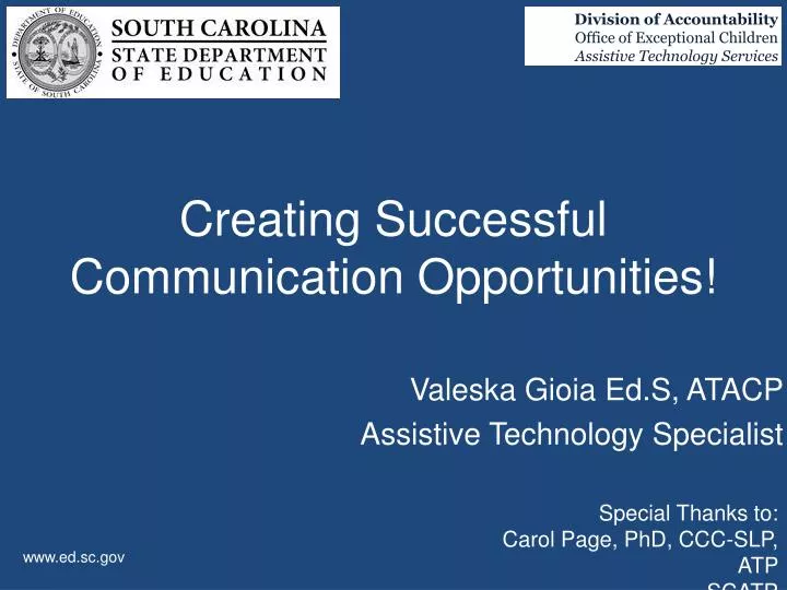 creating successful communication opportunities
