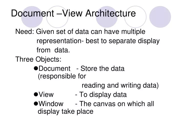 document view architecture