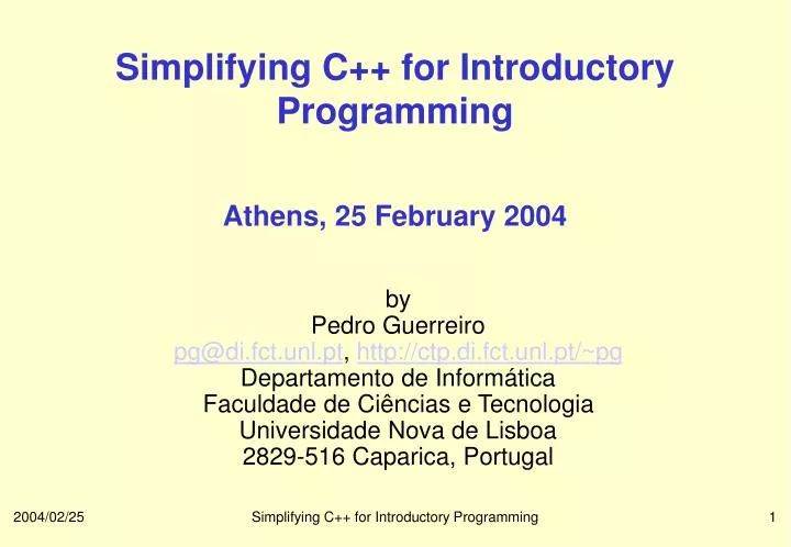 simplifying c for introductory programming