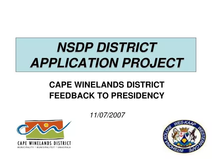 nsdp district application project