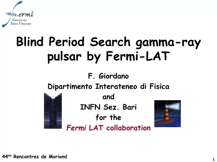 blind period search gamma ray pulsar by fermi lat