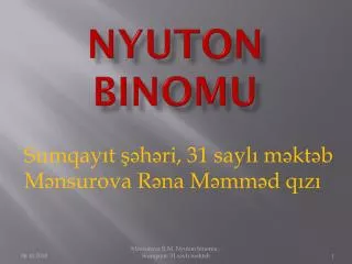 nyuton binomu