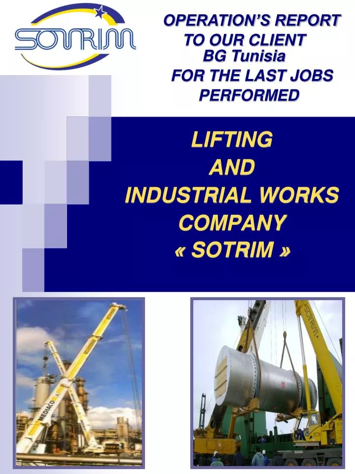 lifting and industrial works company sotrim