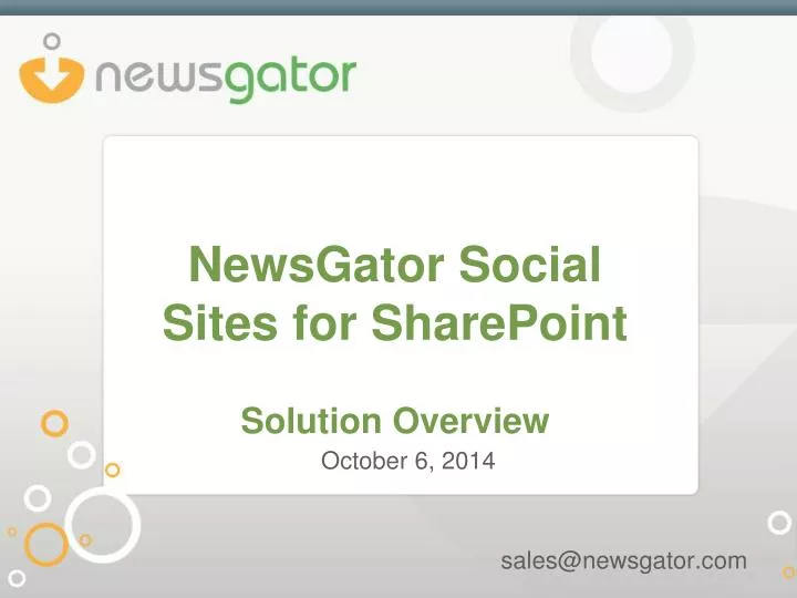 newsgator social sites for sharepoint solution overview