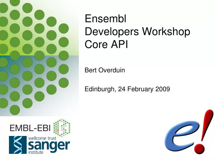 ensembl developers workshop core api