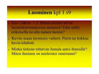 luominen kpl 1 s9