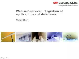 Web self-service: integration of applications and databases