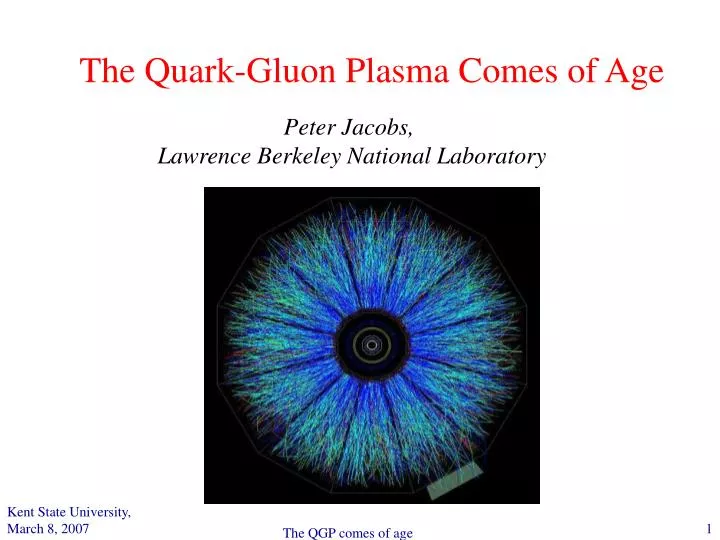 the quark gluon plasma comes of age