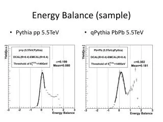 Energy Balance (sample)