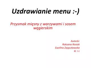uzdrawianie menu