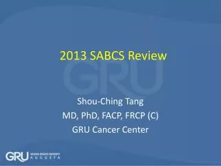 2013 SABCS Review