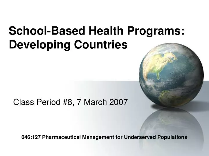 school based health programs developing countries