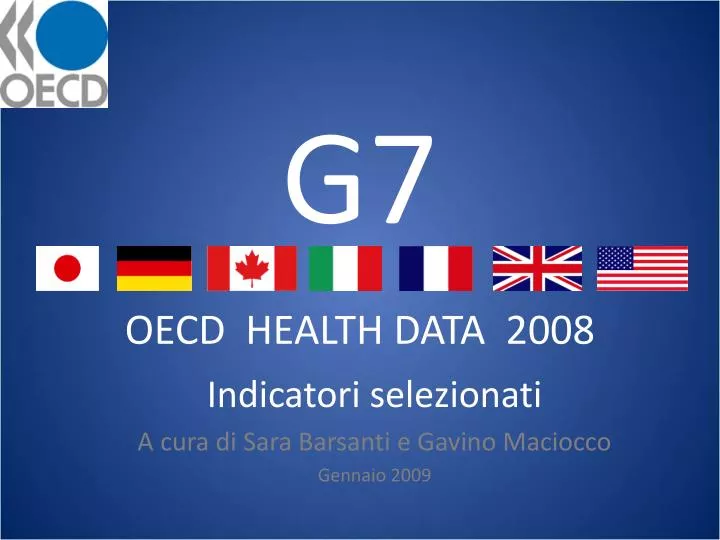 g7 oecd health data 2008