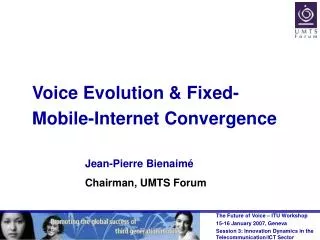 Voice Evolution &amp; Fixed-Mobile-Internet Convergence