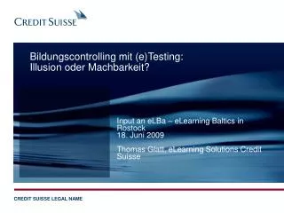 bildungscontrolling mit e testing illusion oder machbarkeit
