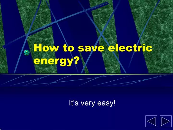 how to save electric energy