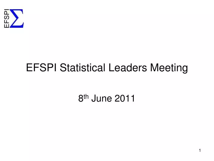 efspi statistical leaders meeting