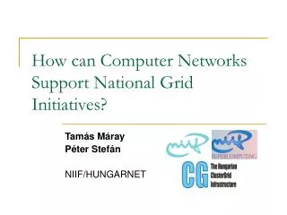 How can Computer Networks Support National Grid Initiatives?