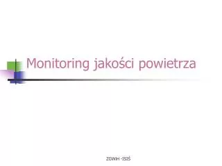 monitoring jako ci powietrza