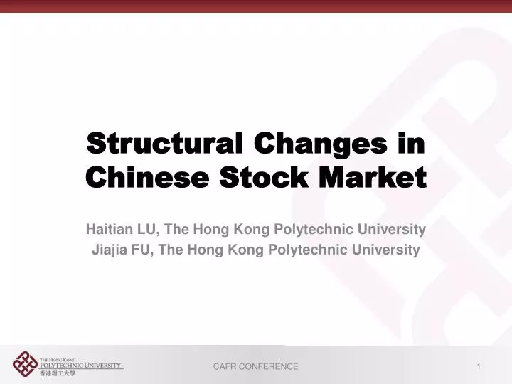structural changes in chinese stock market