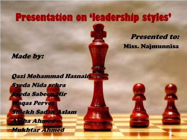 presentation on leadership styles