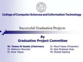 Successful Graduation Projects