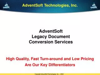 AdventSoft Legacy Document Conversion Services