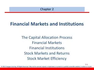 Financial Markets and Institutions