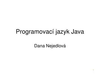 programovac jazyk java