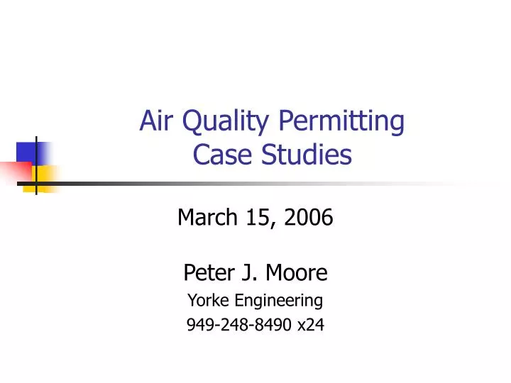 air quality permitting case studies