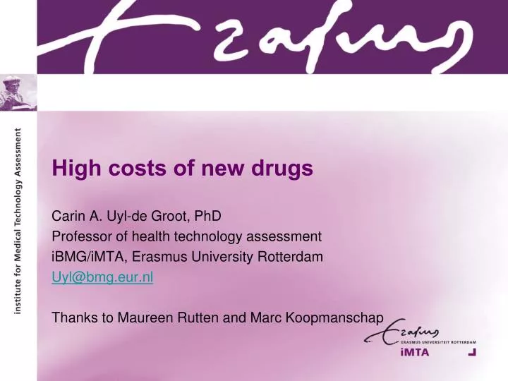 high costs of new drugs
